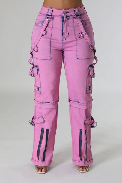 Cargo Denim Jeans - Standard Inseam