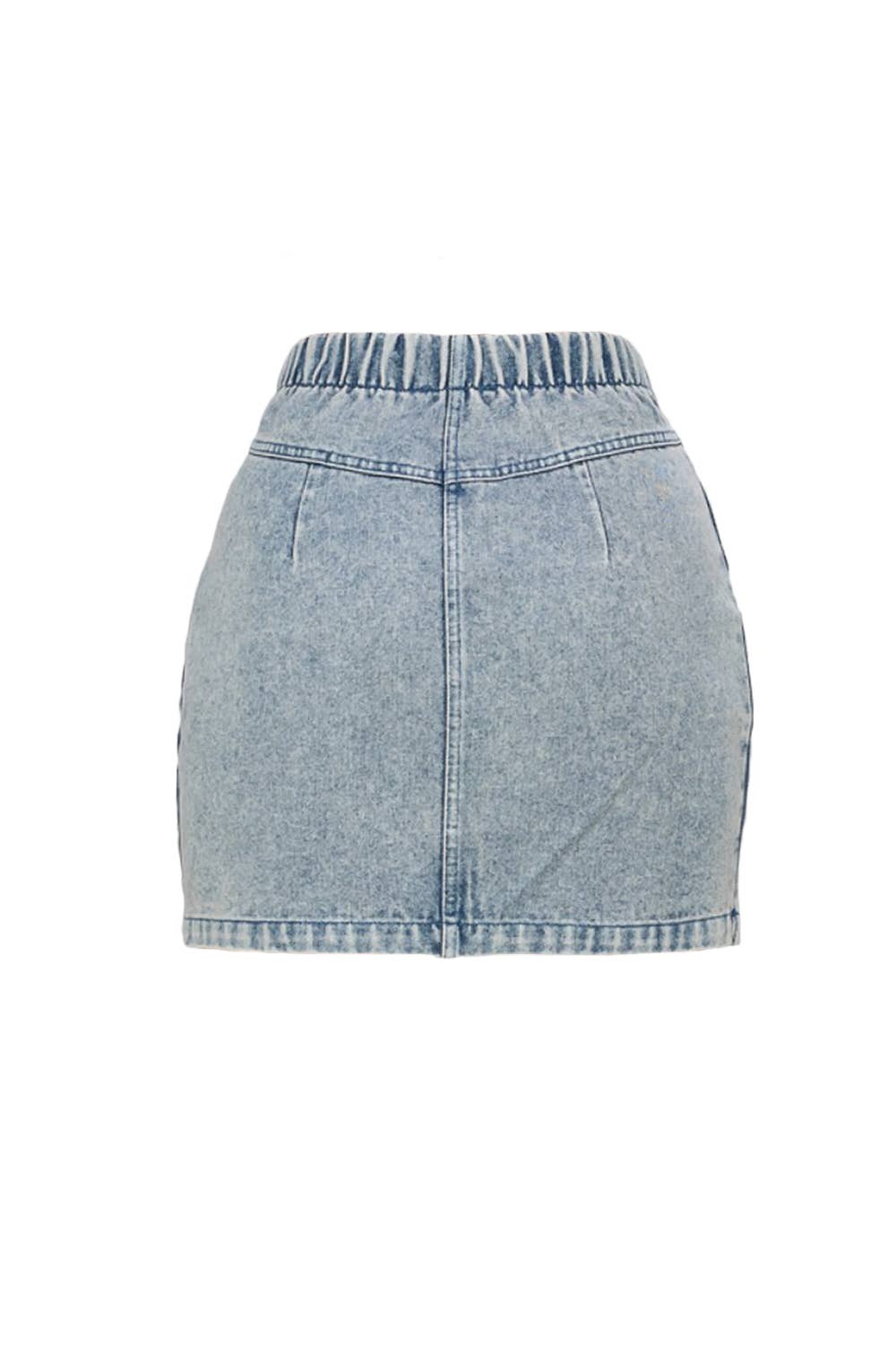 SIDE POCKET DENIM MINI SKIRT