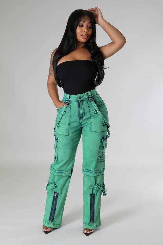 Cargo Denim Jeans - Standard Inseam
