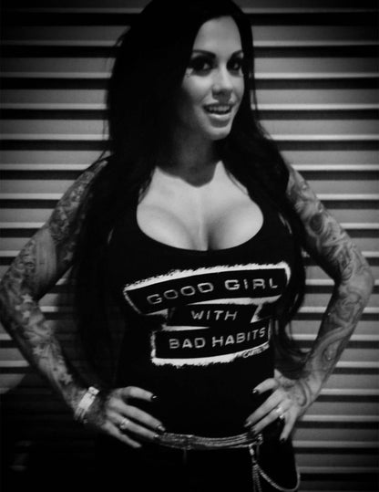 Good Girl With Bad Habits Women's Racer Back Tank