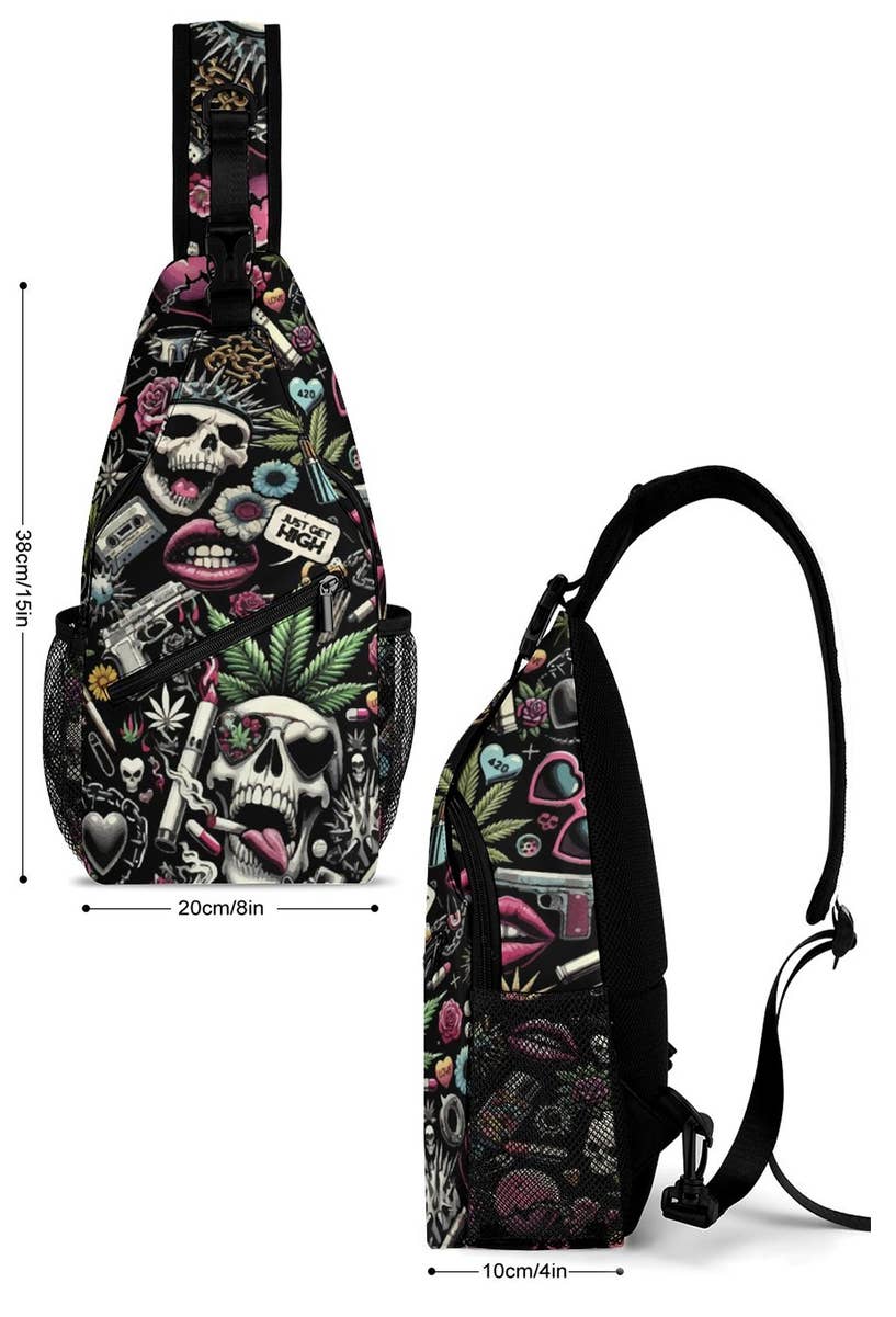 Chest Bag with Buckle: Punk