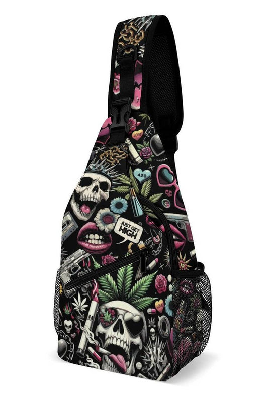 Chest Bag with Buckle: Punk