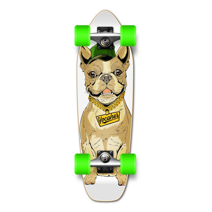 Mini Cruiser Skateboard Longboard  - Cool Pup French Bulldog