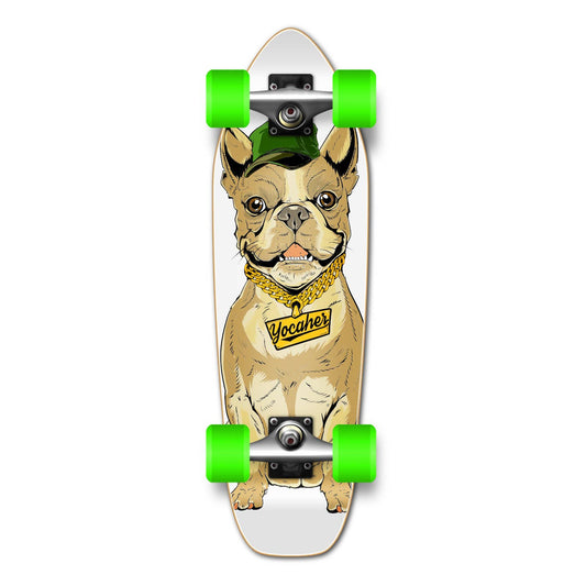 Mini Cruiser Skateboard Longboard  - Cool Pup French Bulldog