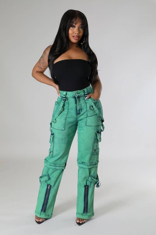 Cargo Denim Jeans - Standard Inseam