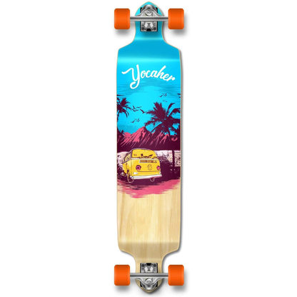 Yocaher Drop Down Complete Longboard-VW Series-Blue N' Red