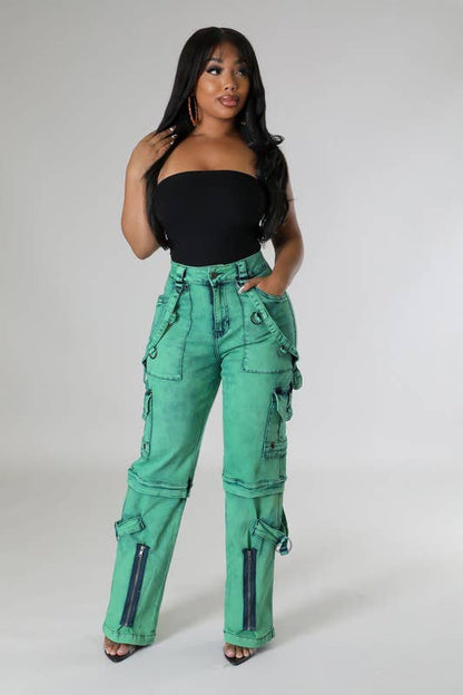 Cargo Denim Jeans - Standard Inseam