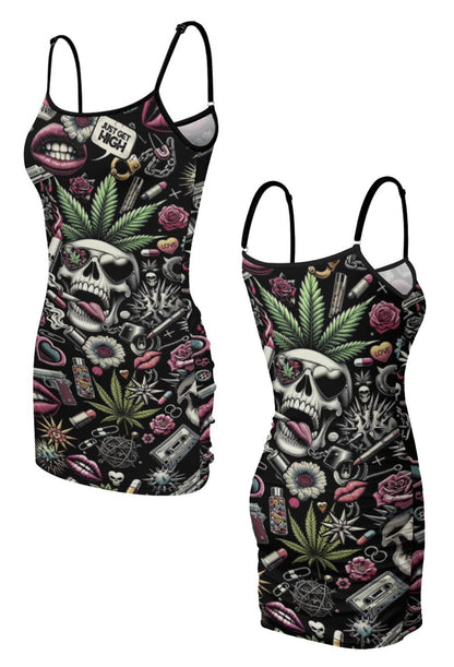 Ruched Slip Dress: Punk