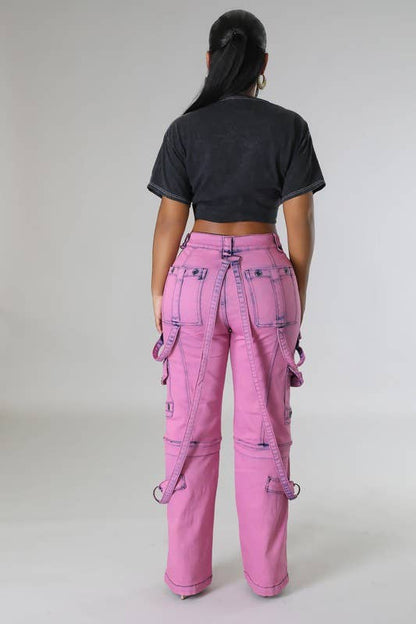 Cargo Denim Jeans - Standard Inseam