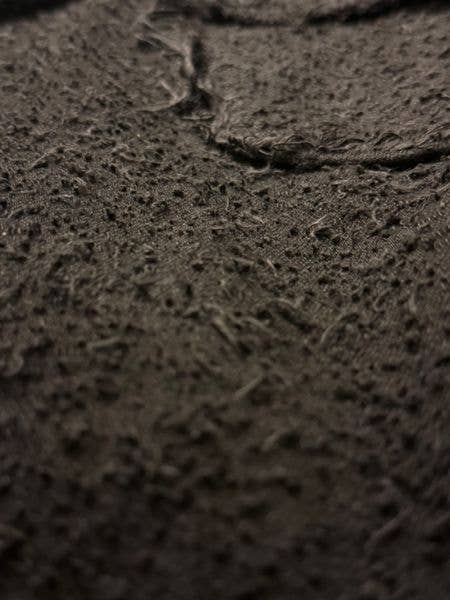 Black Textured Denim Baggy