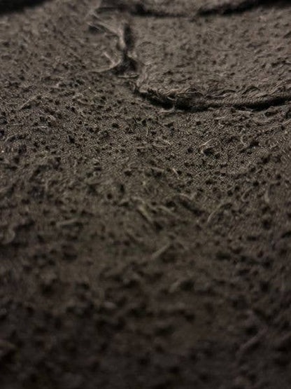 Black Textured Denim Baggy