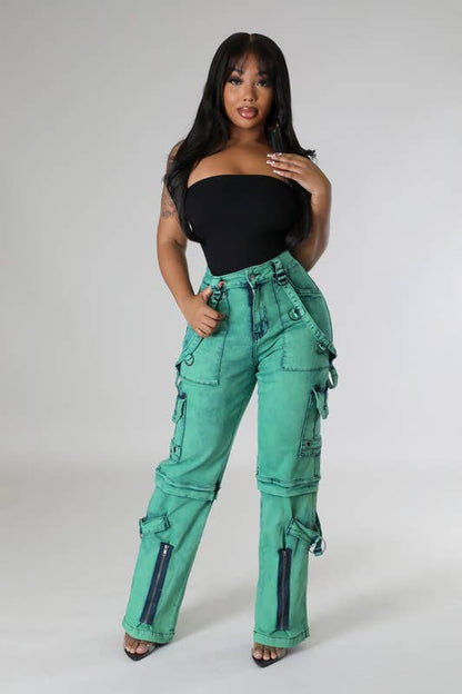 Cargo Denim Jeans - Standard Inseam