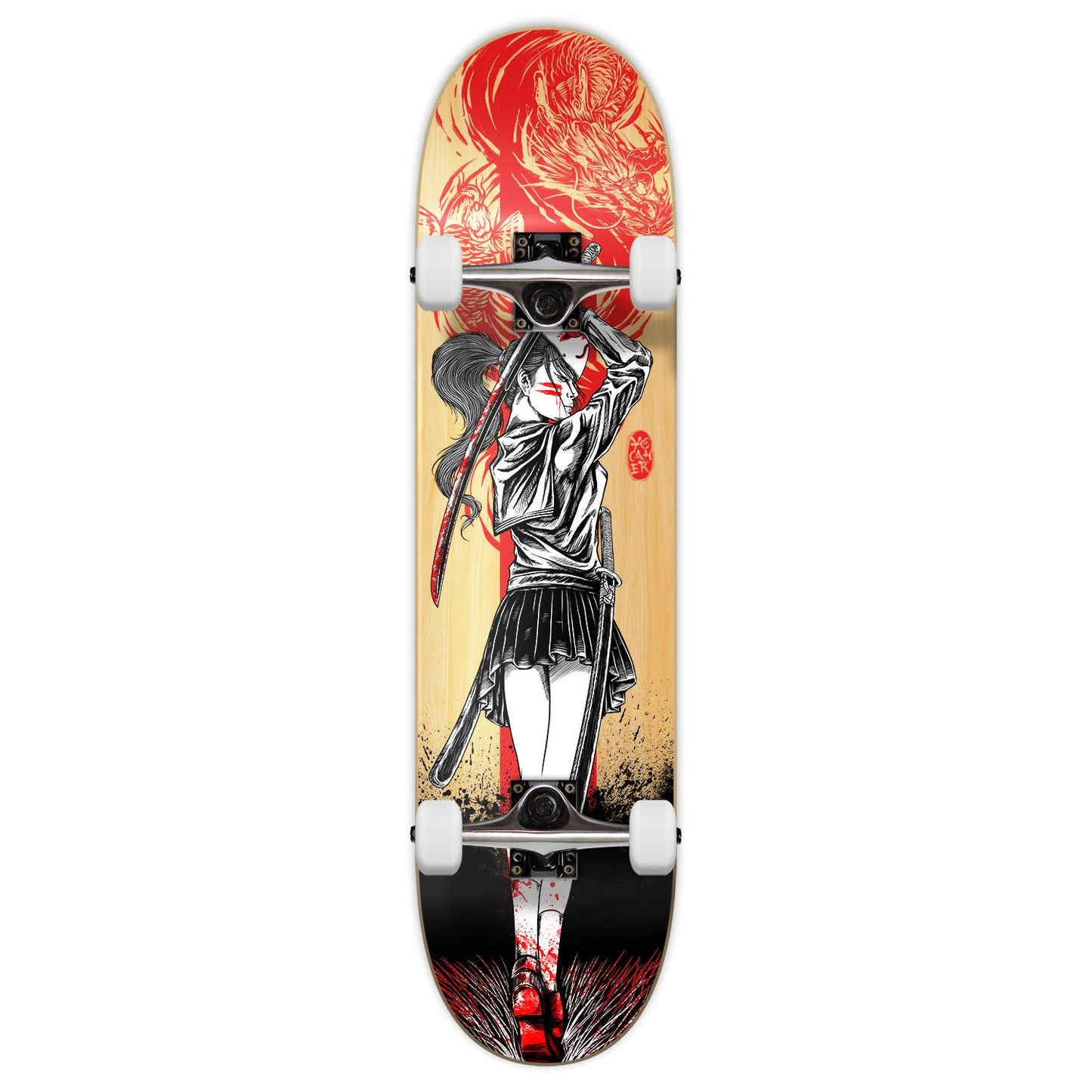 Graphic Complete Skateboard 7.75" - Red Dragon