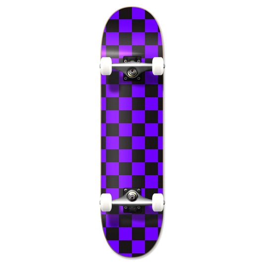 Graphic Complete Skateboard 7.75" - Checker Purple