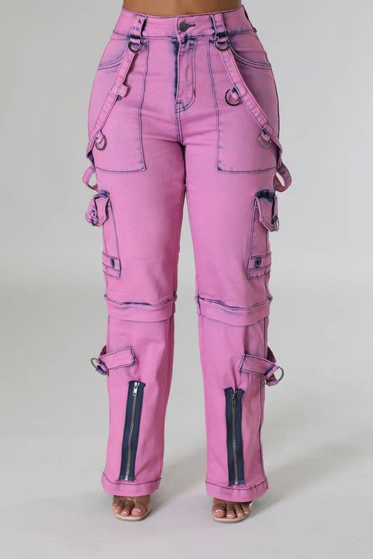 Cargo Denim Jeans - Standard Inseam
