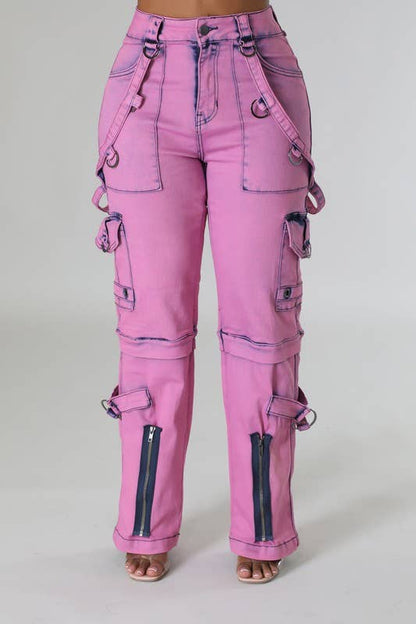 Cargo Denim Jeans - Standard Inseam